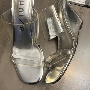 New clear wedges sandals 6